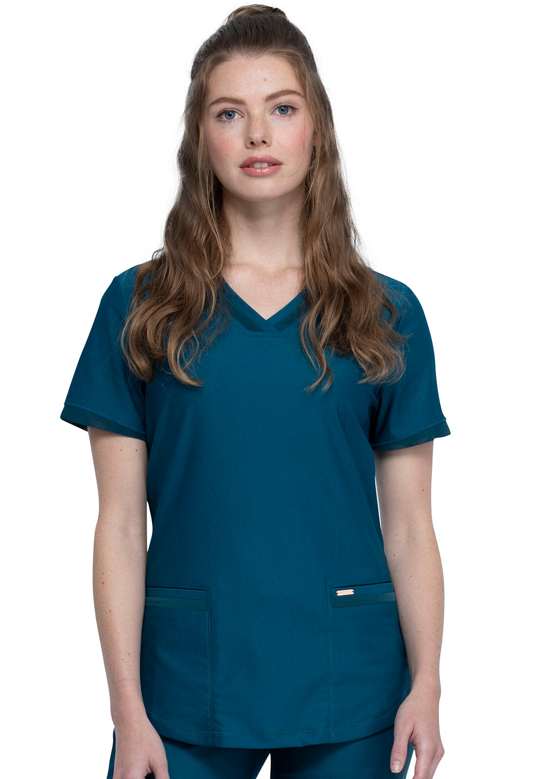 Cherokee Form V-Neck Scrub Top – Ultra Stretch Women's Scrub Top Cherokee Form