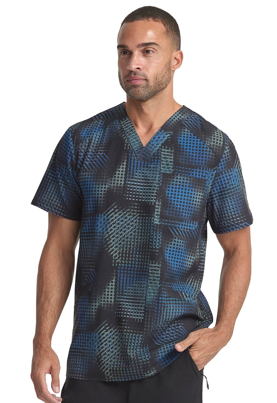 Cherokee Infinity - Men's Print Scrub TopCherokee InfinityCK920-GRGI-XS