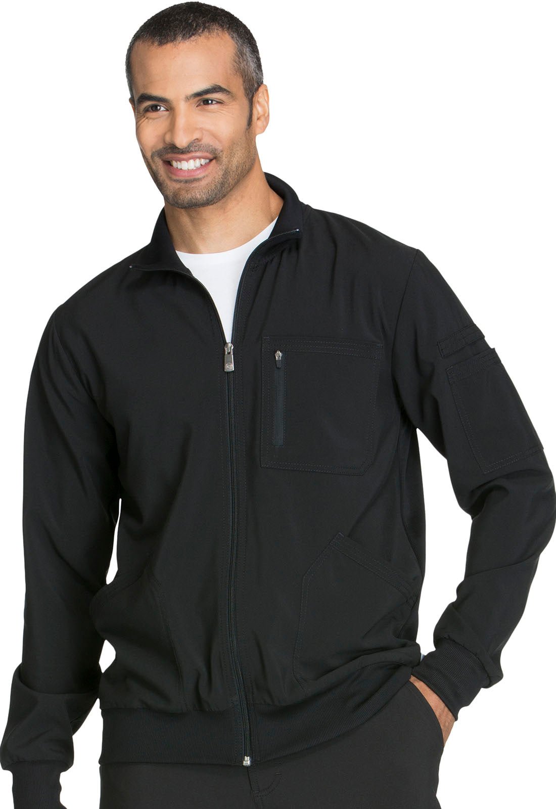 Cherokee Infinity | Men's Zip Front Scrub JacketCherokee InfinityCK305A-BLACK-XS