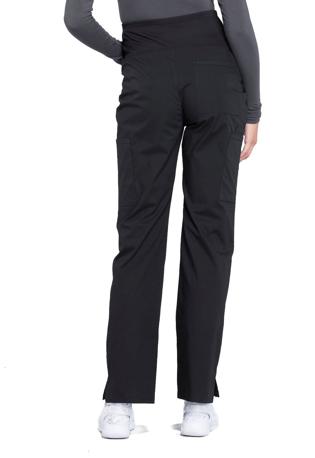 Cherokee Workwear - Maternity Mid Rise Scrub PantCherokee WorkwearWW220-BLACK-XXS