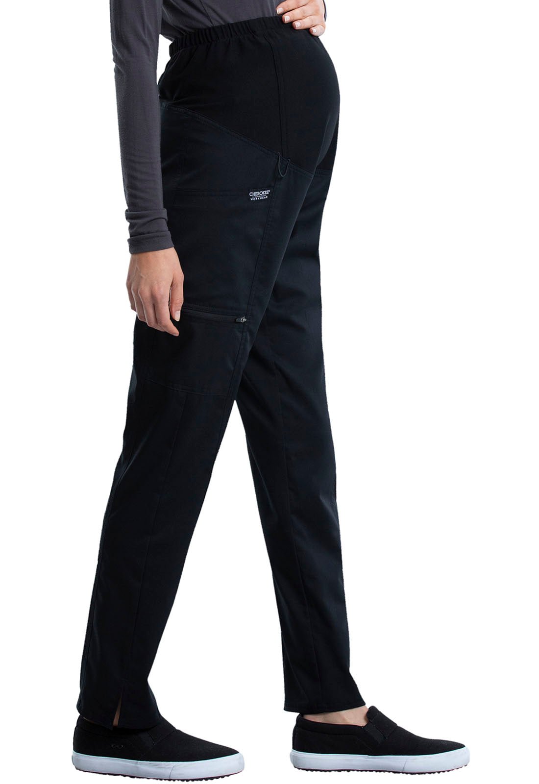 Cherokee Workwear - Maternity Straight Leg Scrub PantCherokee WorkwearWW155-BLACK-XXS