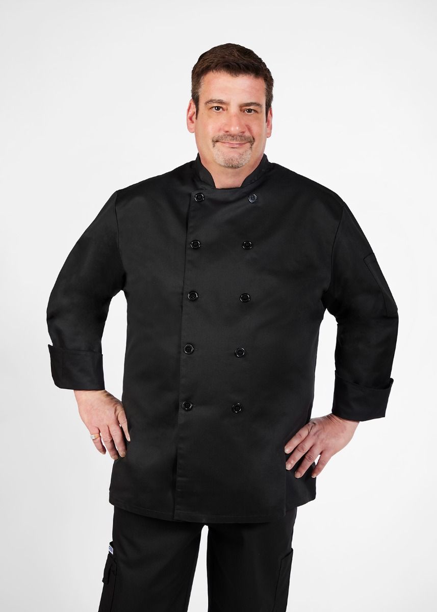 Classic Lightweight Chef CoatMobbCC250-BL-XS