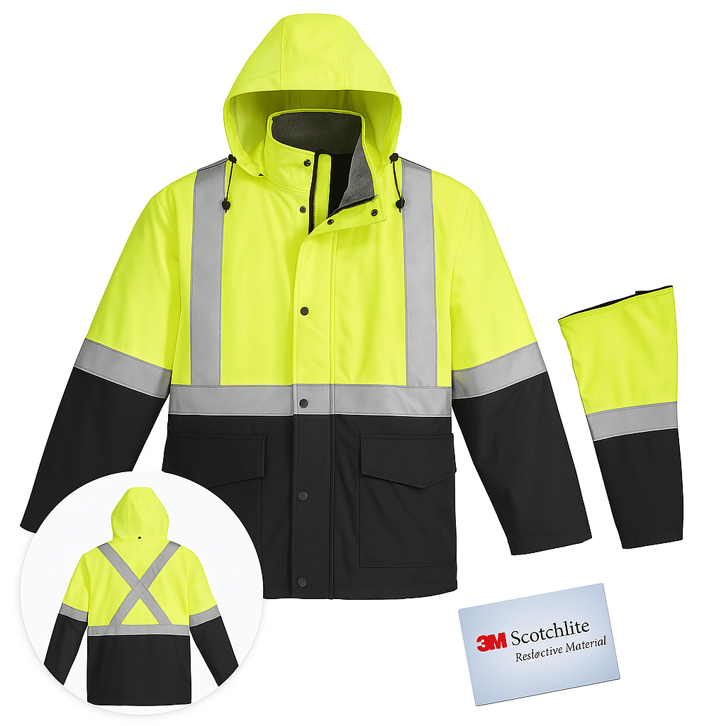 CTS 3 - IN - 1 Safety Reversible Jacket with Inner FleeceLasalle UniformSJ31-XS