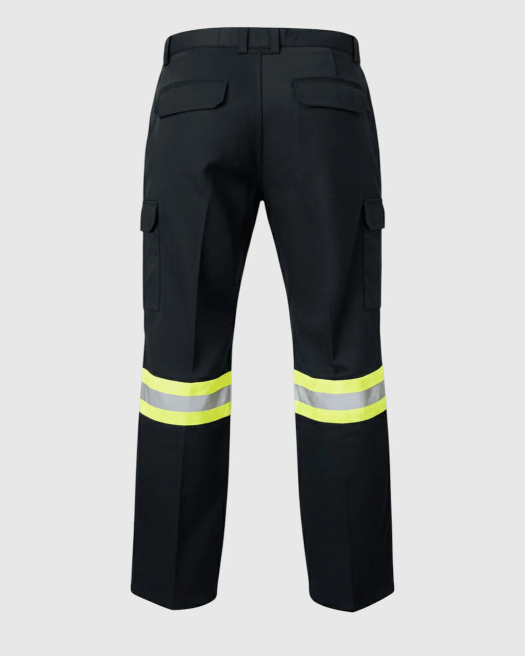 Back view of the CTS Paramedic pant in LAPD Navy with 2 inch yellow and 1 inch silver reflective tape.