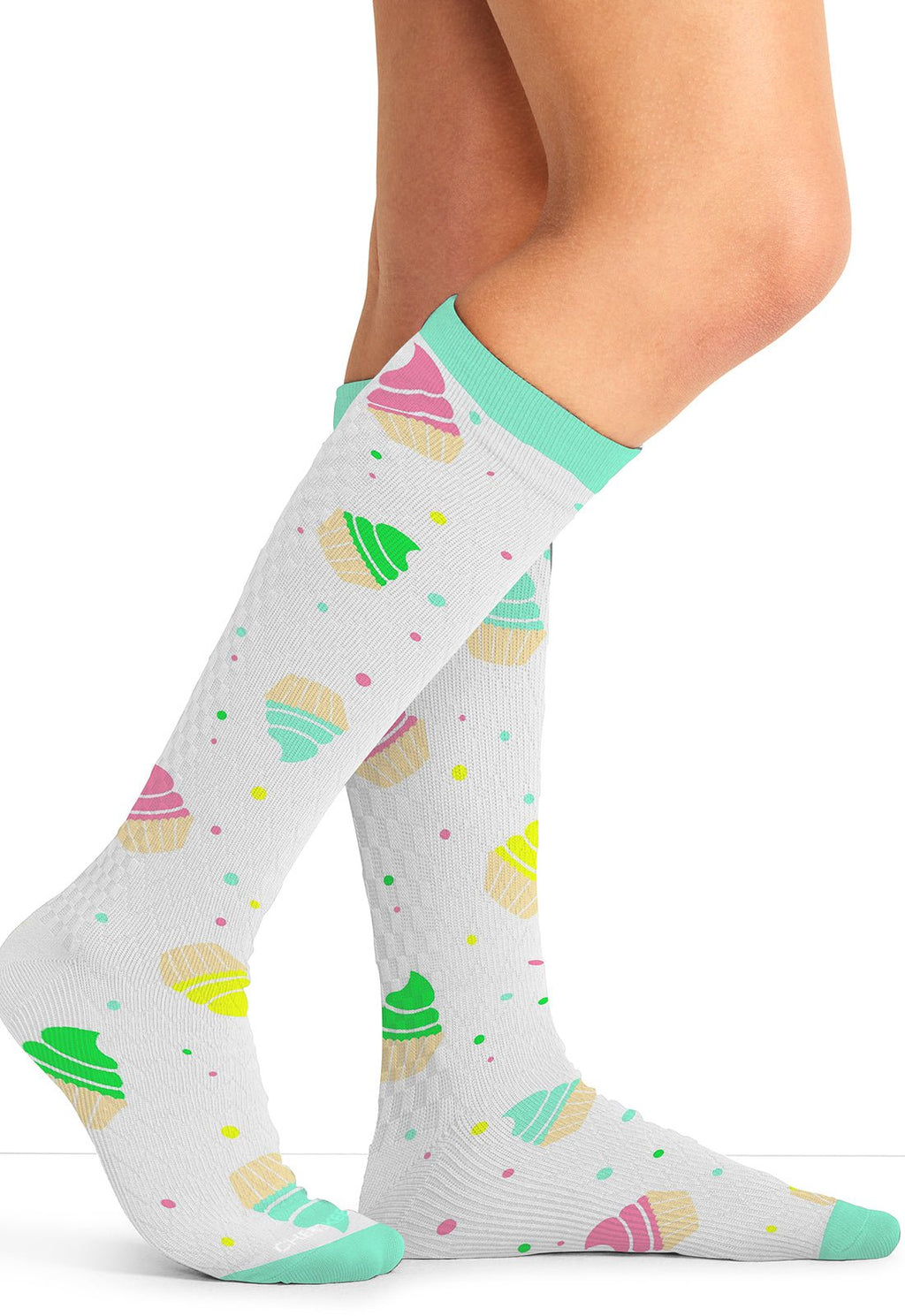 Cupcake Party Compression SocksCherokee LegwearPRINTSUPPORT-CCPRT-REG