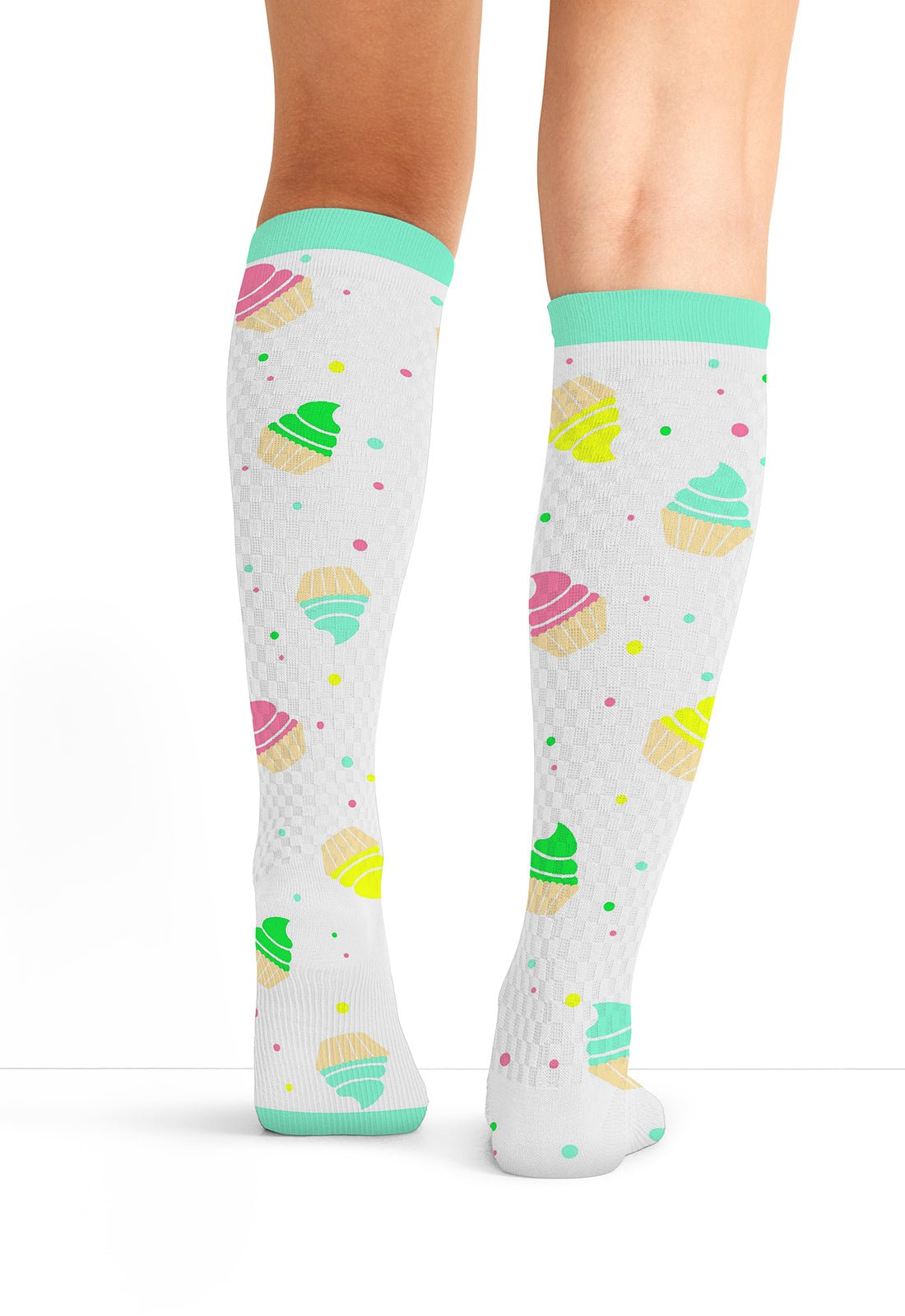 Cupcake Party Compression SocksCherokee LegwearPRINTSUPPORT-CCPRT-REG