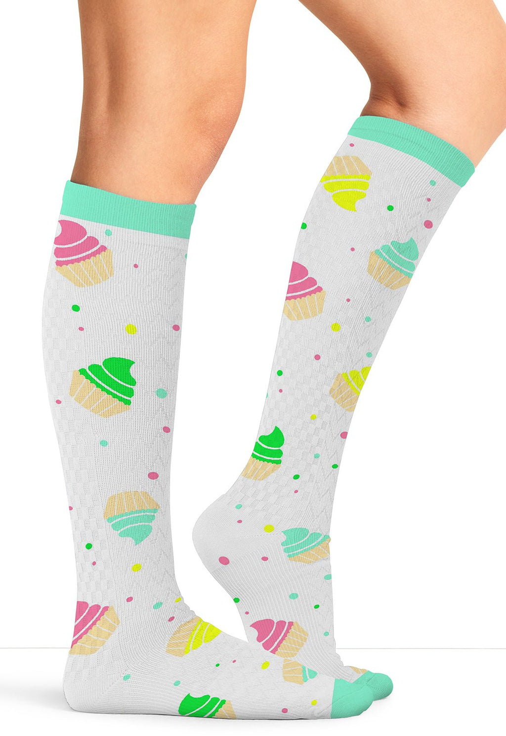 Cupcake Party Compression SocksCherokee LegwearPRINTSUPPORT-CCPRT-REG