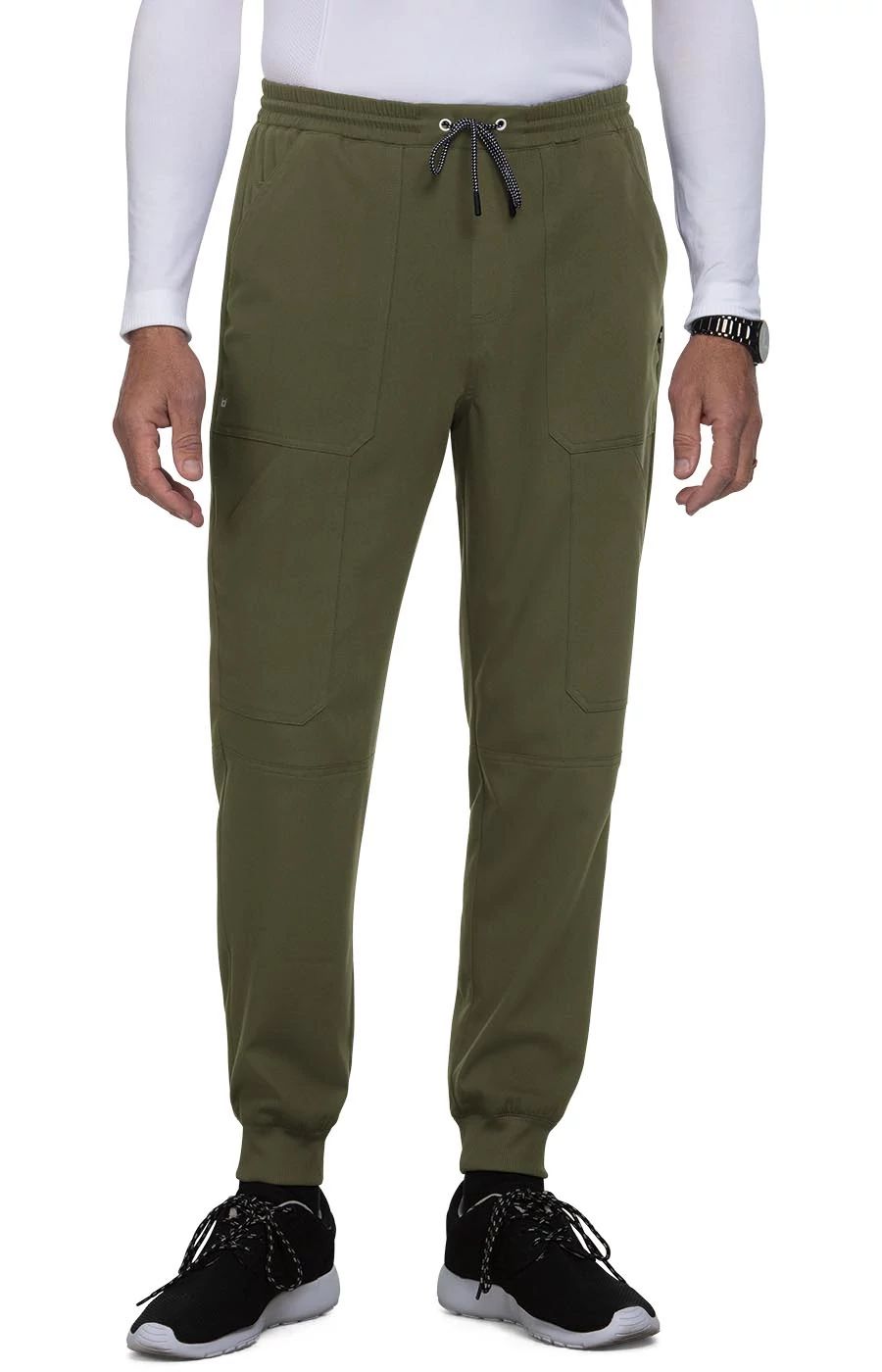 Day to Night Men's 7 - Pocket Jogger Scrub Pantskoi Next Gen608-OLIVE-XS