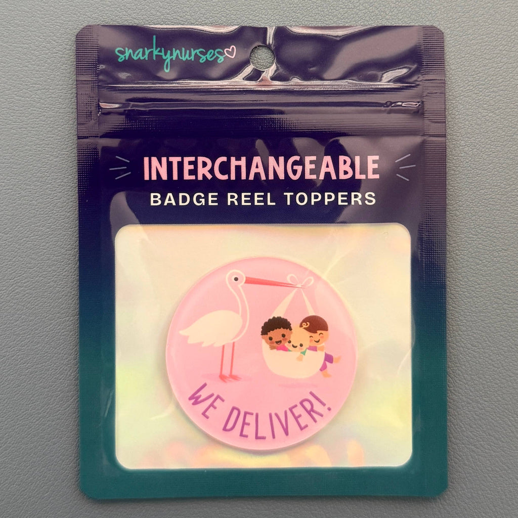 Interchangeable Badge Topper: We Deliver