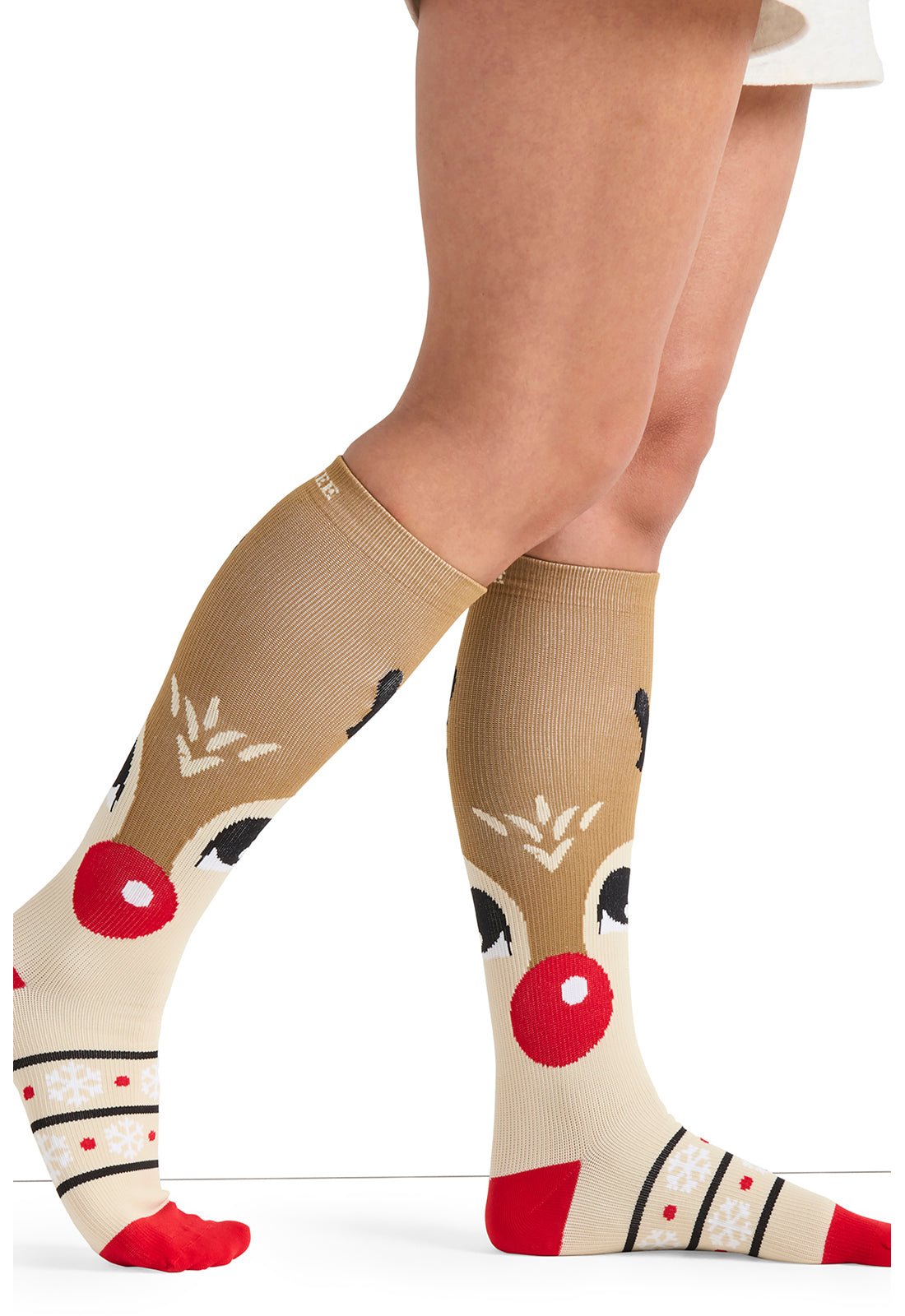 Deer Santa Compression SocksCherokee LegwearPRINTSUPPORT-DESNT