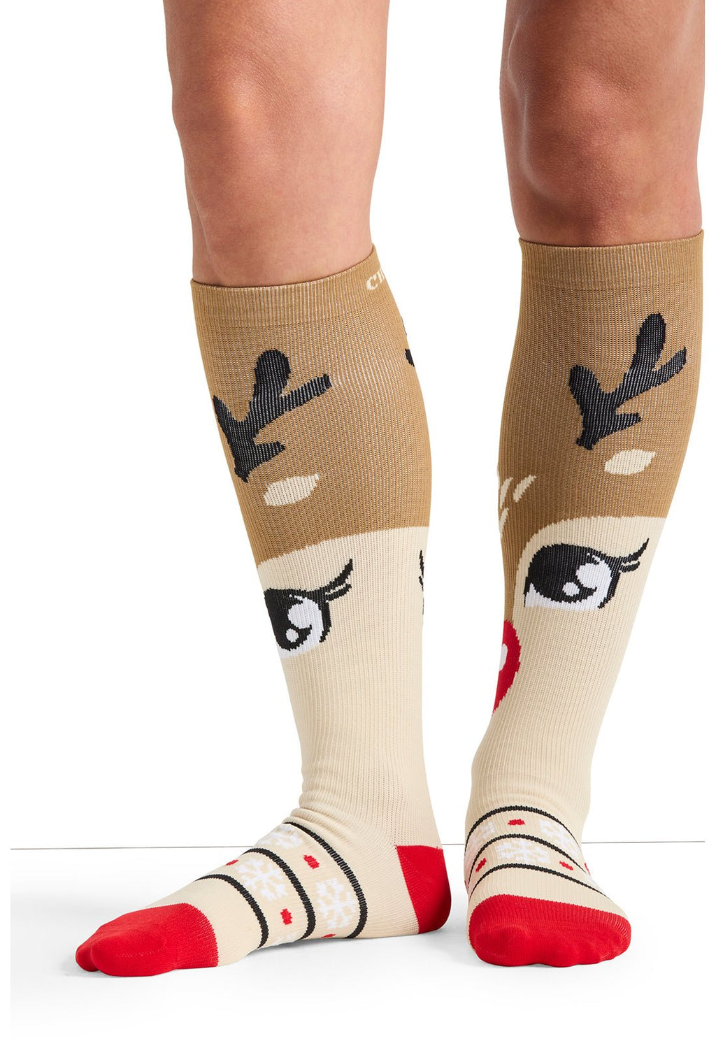Deer Santa Compression SocksCherokee LegwearPRINTSUPPORT-DESNT