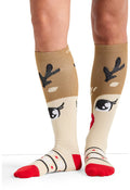 Deer Santa Compression SocksCherokee LegwearPRINTSUPPORT-DESNT