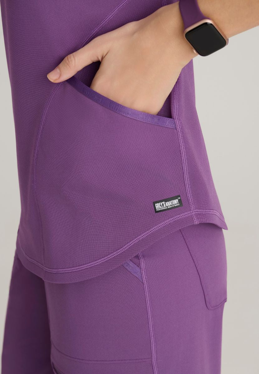 Define Contour Seam V - Neck Knit TopGrey's Anatomy Knit StretchGRST249-VIOLET-XXS