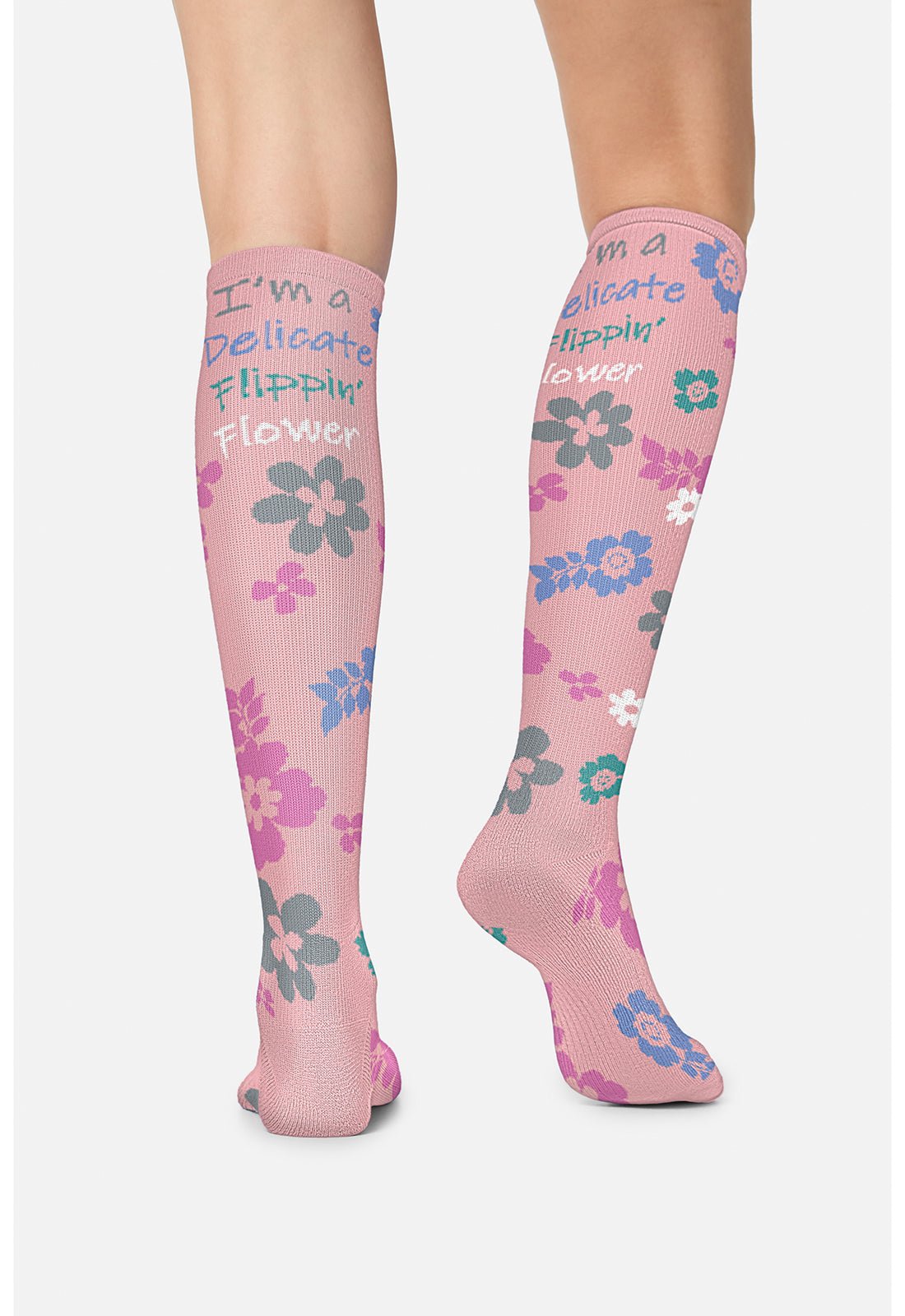 Delicate Flower Compression SocksCherokee LegwearPRINTSUPPORT-DLFLW