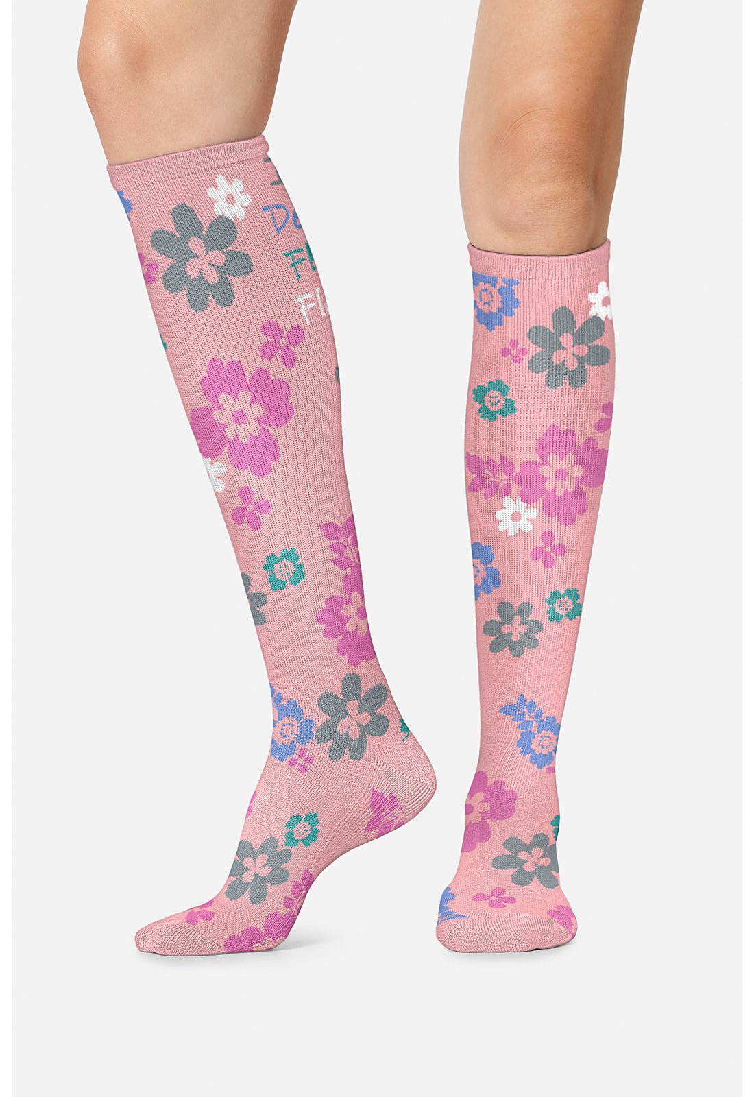 Delicate Flower Compression SocksCherokee LegwearPRINTSUPPORT-DLFLW