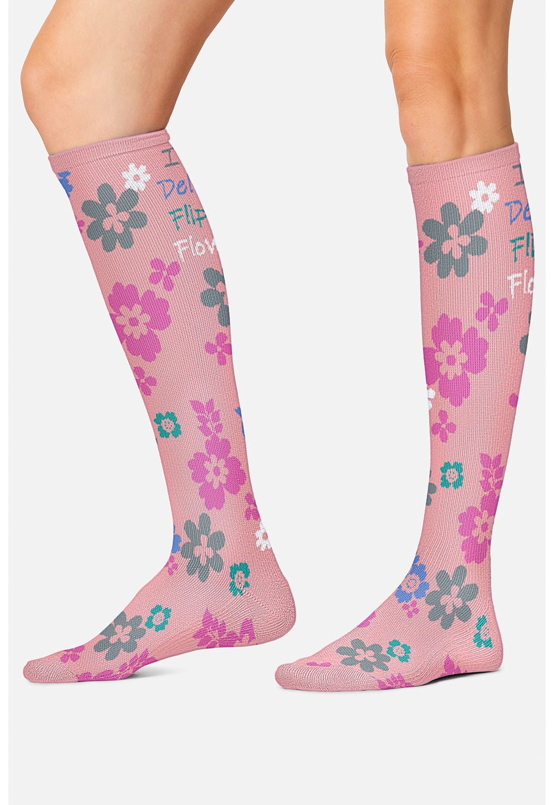 Delicate Flower Compression SocksCherokee LegwearPRINTSUPPORT-DLFLW
