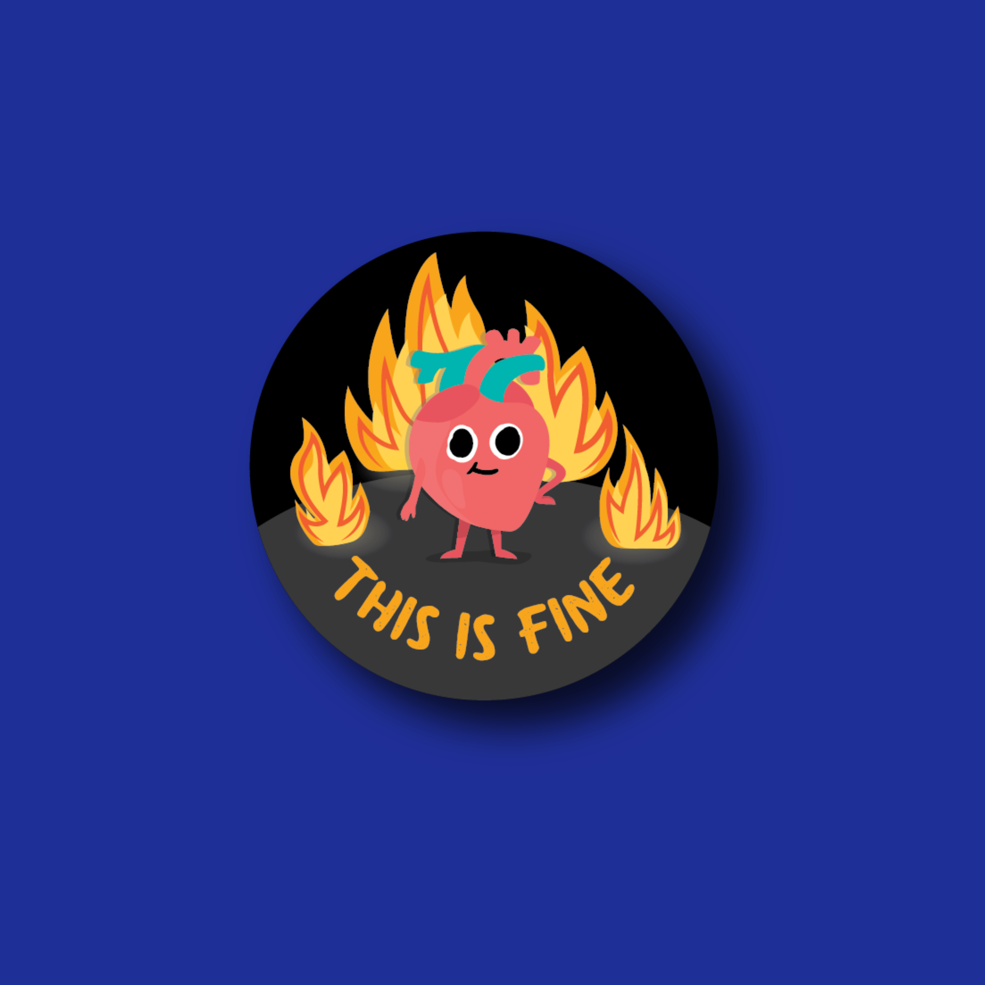 Interchangeable Badge Topper: This is Fine