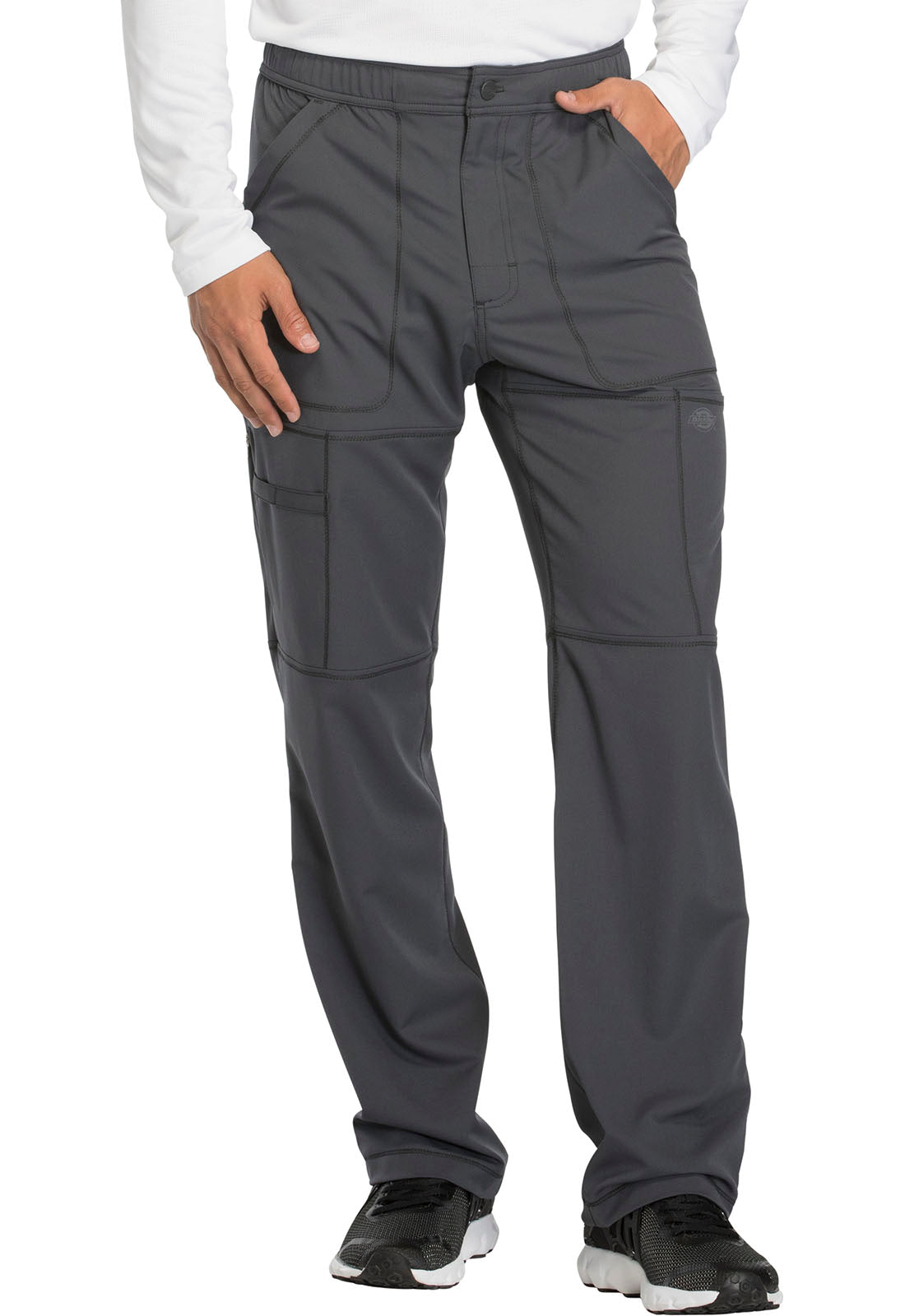 Dickies Men's Zip Fly Cargo Scrub Pant Men's Scrub Pant Dickies Dynamix Pewter XS 