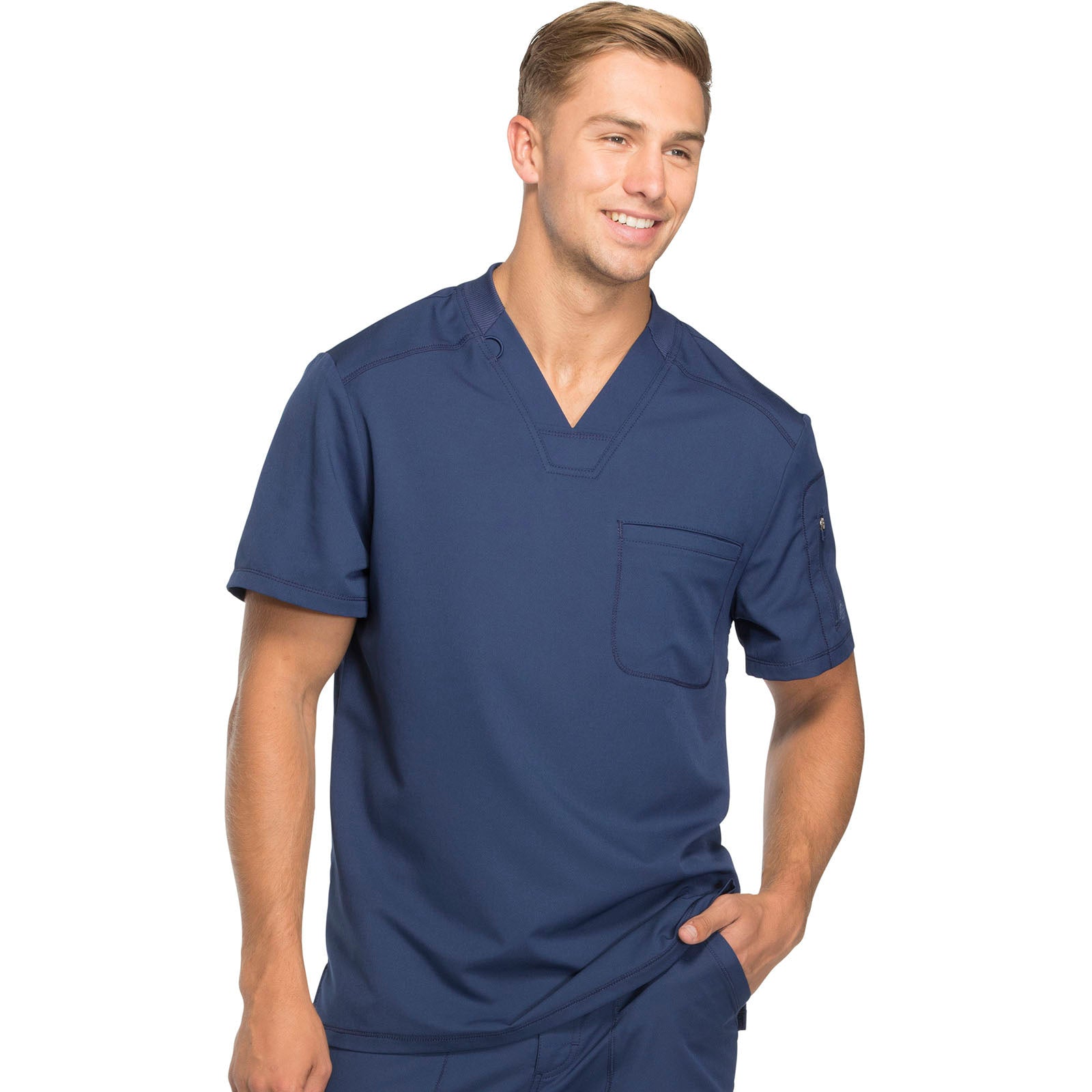 Dickies Men's Tuckable V-Neck Scrub Top Men's Scrub Top Dickies Dynamix Navy XS 