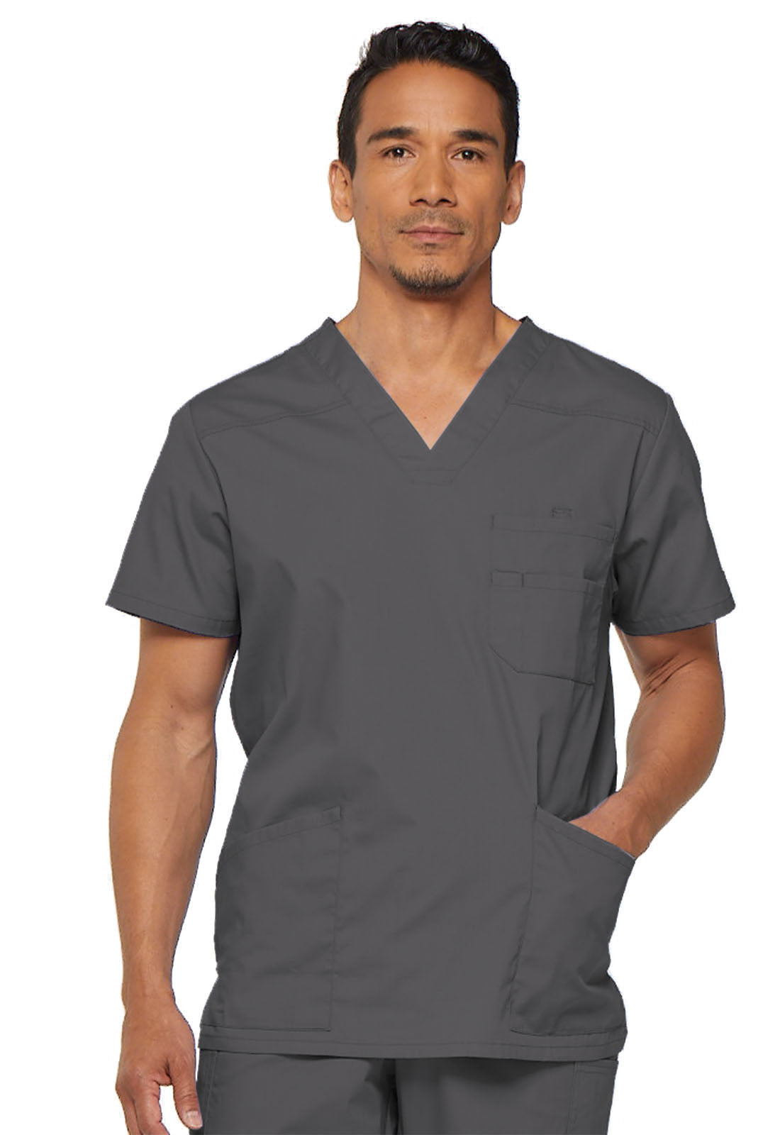 Dickies V-Neck Cotton Men's Scrub Top Men's Scrub Top Dickies EDS Pewter S 