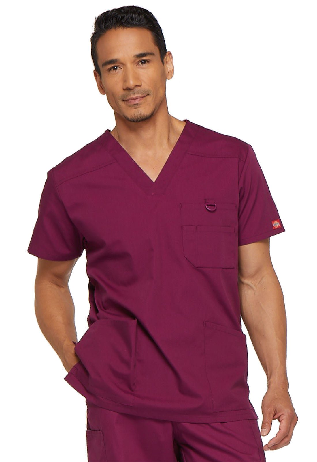 Dickies V - Neck Cotton Men's Scrub TopDickies EDS81906-WINES