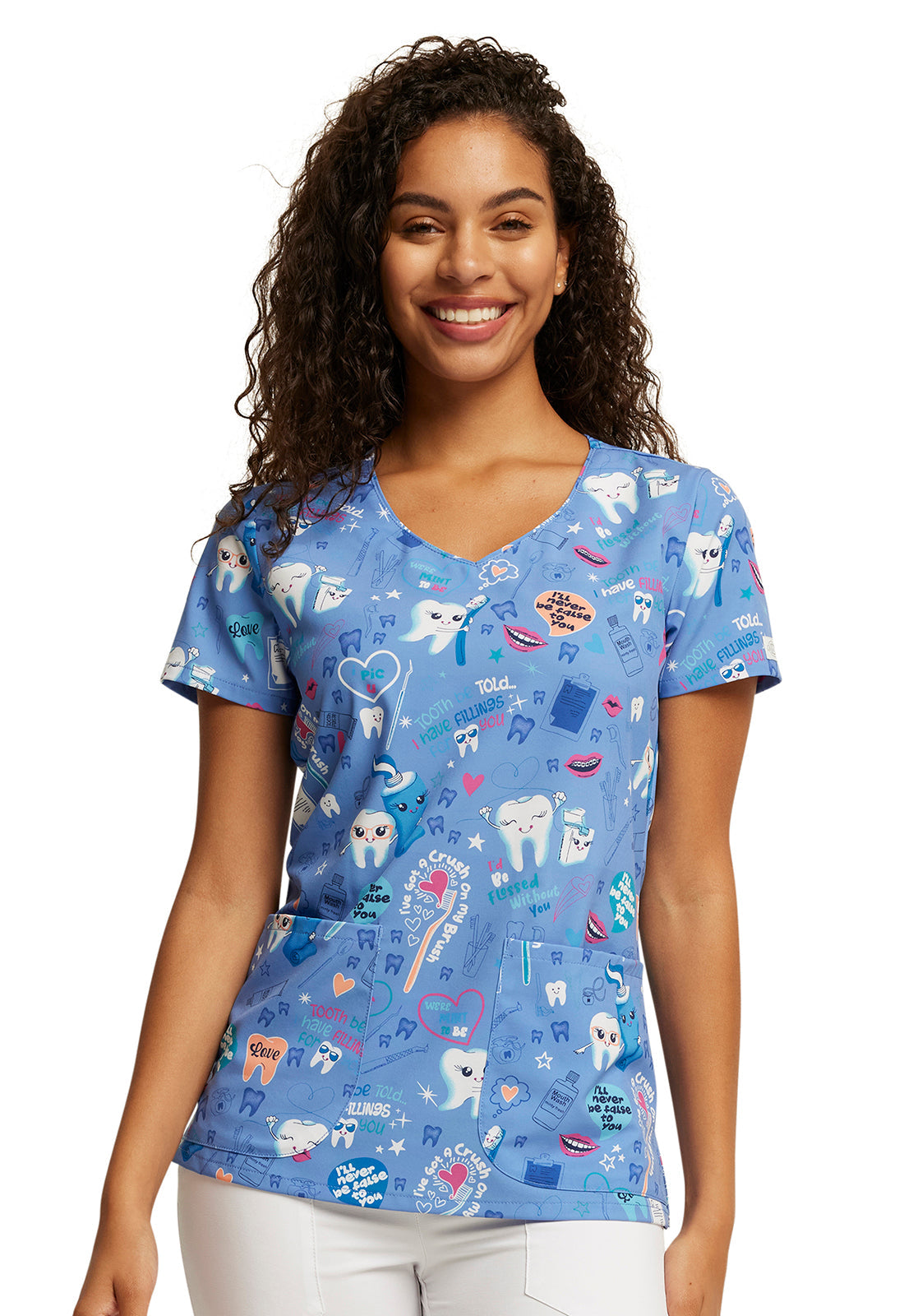Fillings For You Scrub Top Women's Print Scrub Top Dickies XXS  