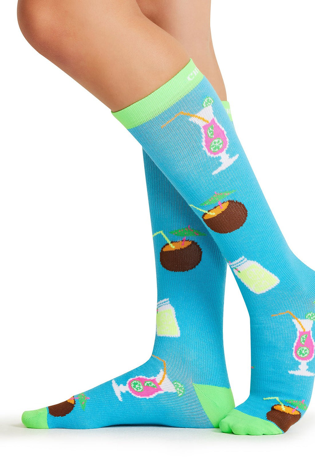 Drink Up Compression SocksCherokee LegwearPRINTSUPPORT-DRKUP