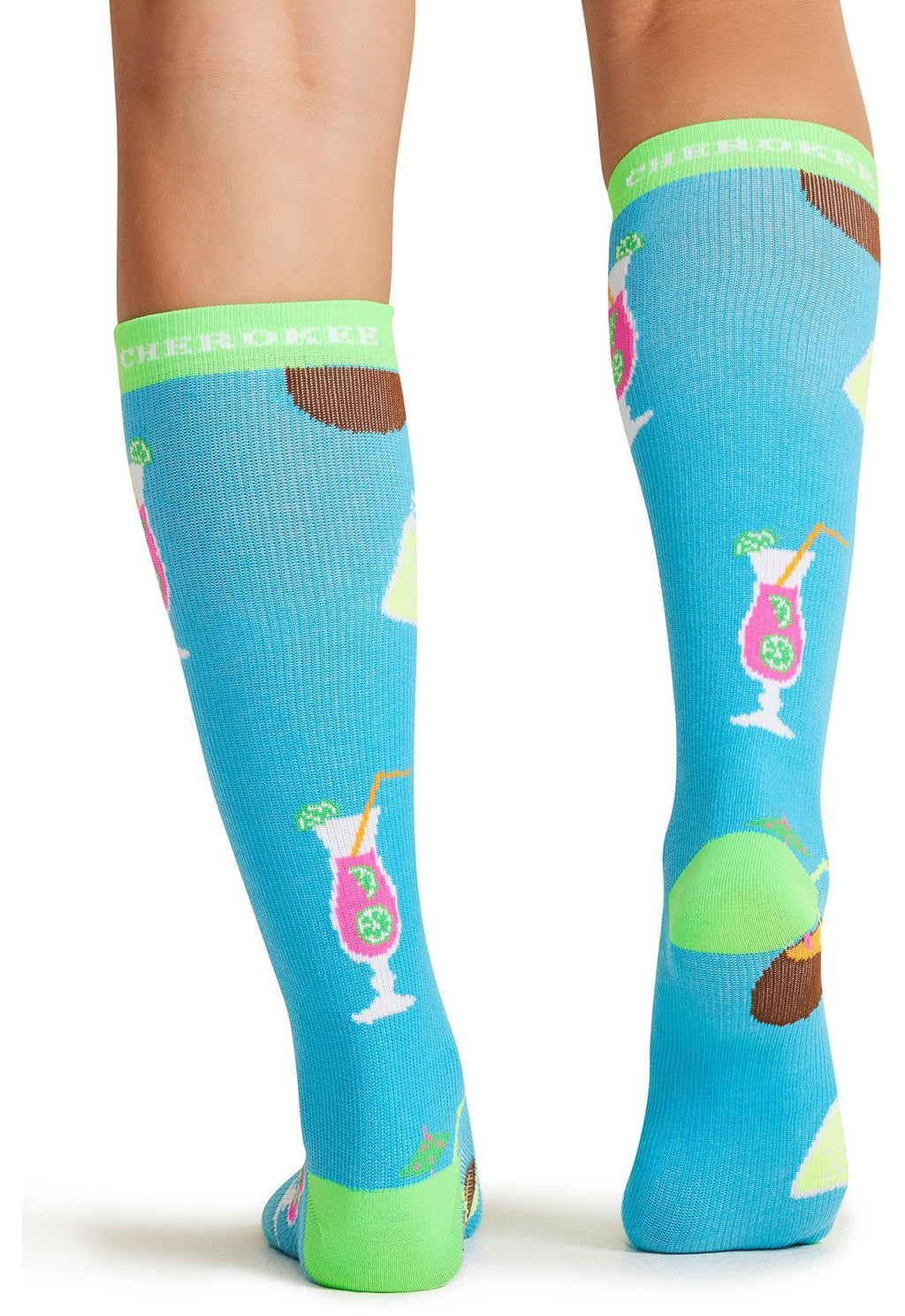 Drink Up Compression SocksCherokee LegwearPRINTSUPPORT-DRKUP