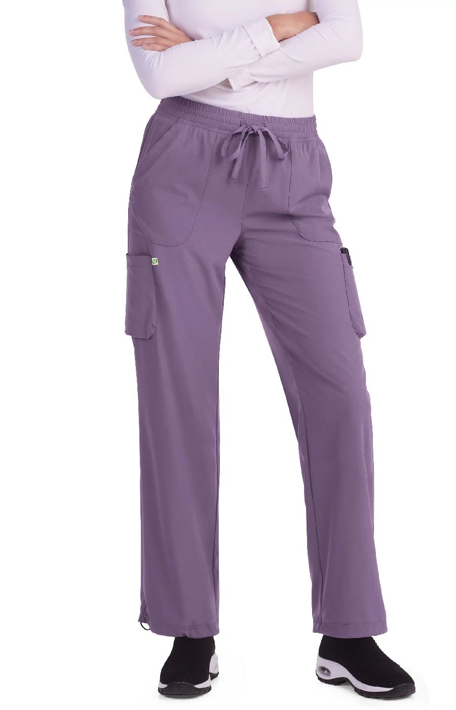 Dunia Women's 6 - Pocket Scrub PantPlanet koi773-DUSTYGRAPE-XS