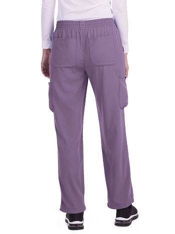 Dunia Women's 6 - Pocket Scrub PantPlanet koi773-DUSTYGRAPE-XS
