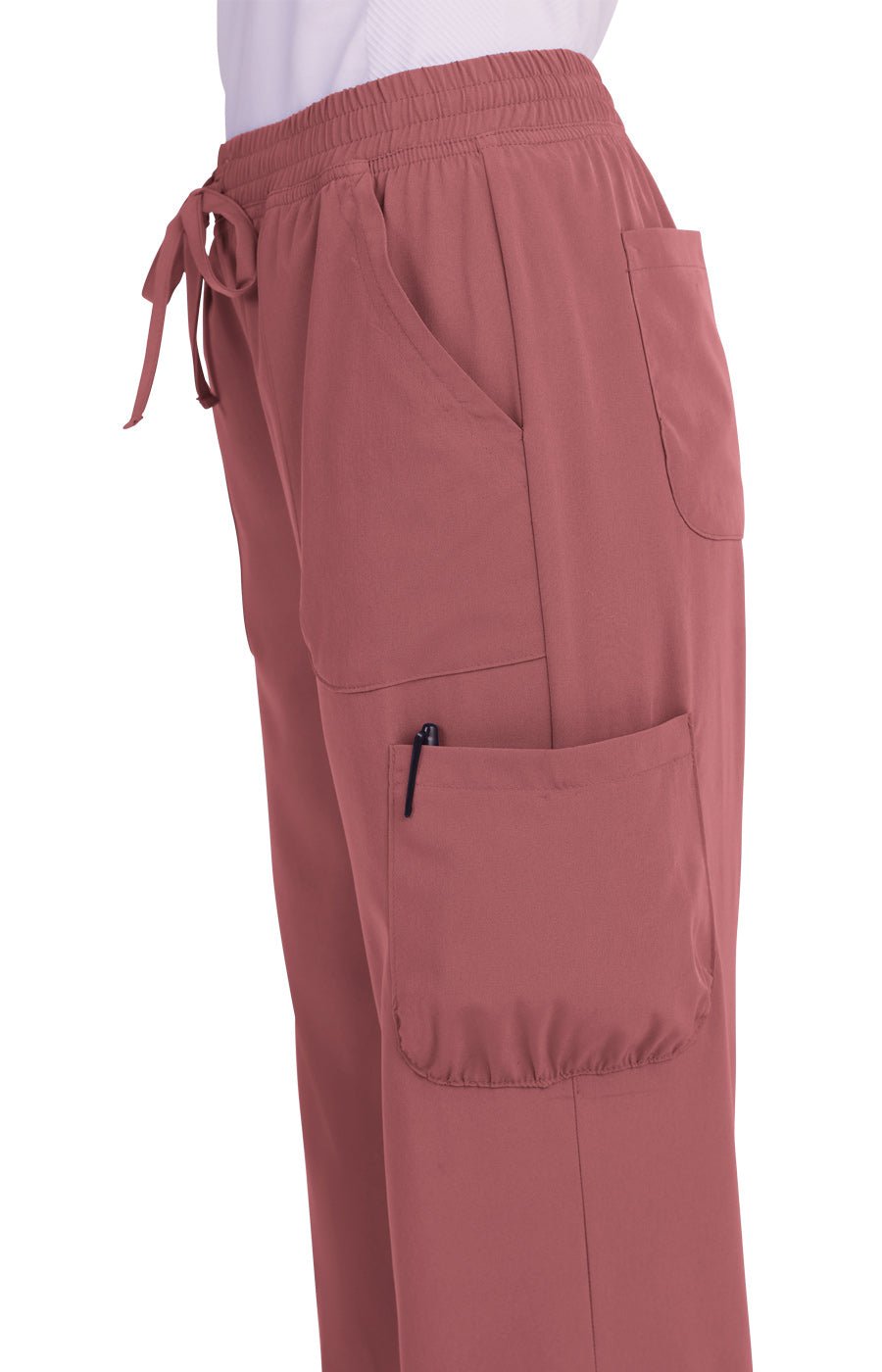 Dunia Women's 6 - Pocket Scrub PantPlanet koi773-ROSEWOOD-XS