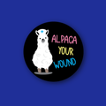 Interchangeable Badge Topper: Alpaca Your Wound