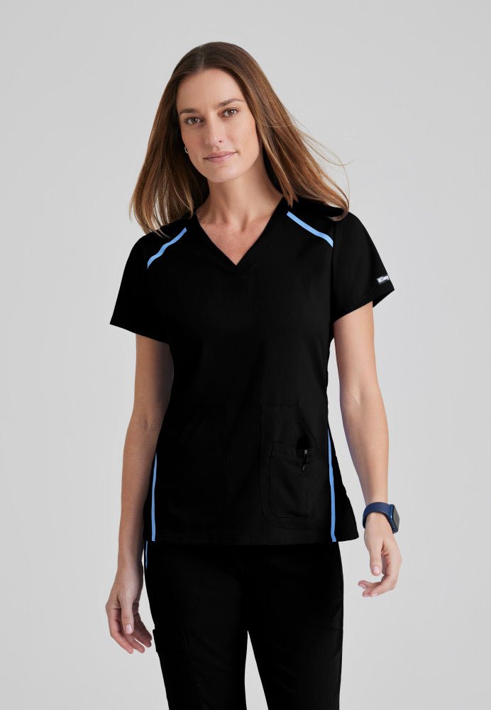 Elevate 3 - Pocket Scrub TopGrey's Anatomy Impact7188-BLACK-XXS
