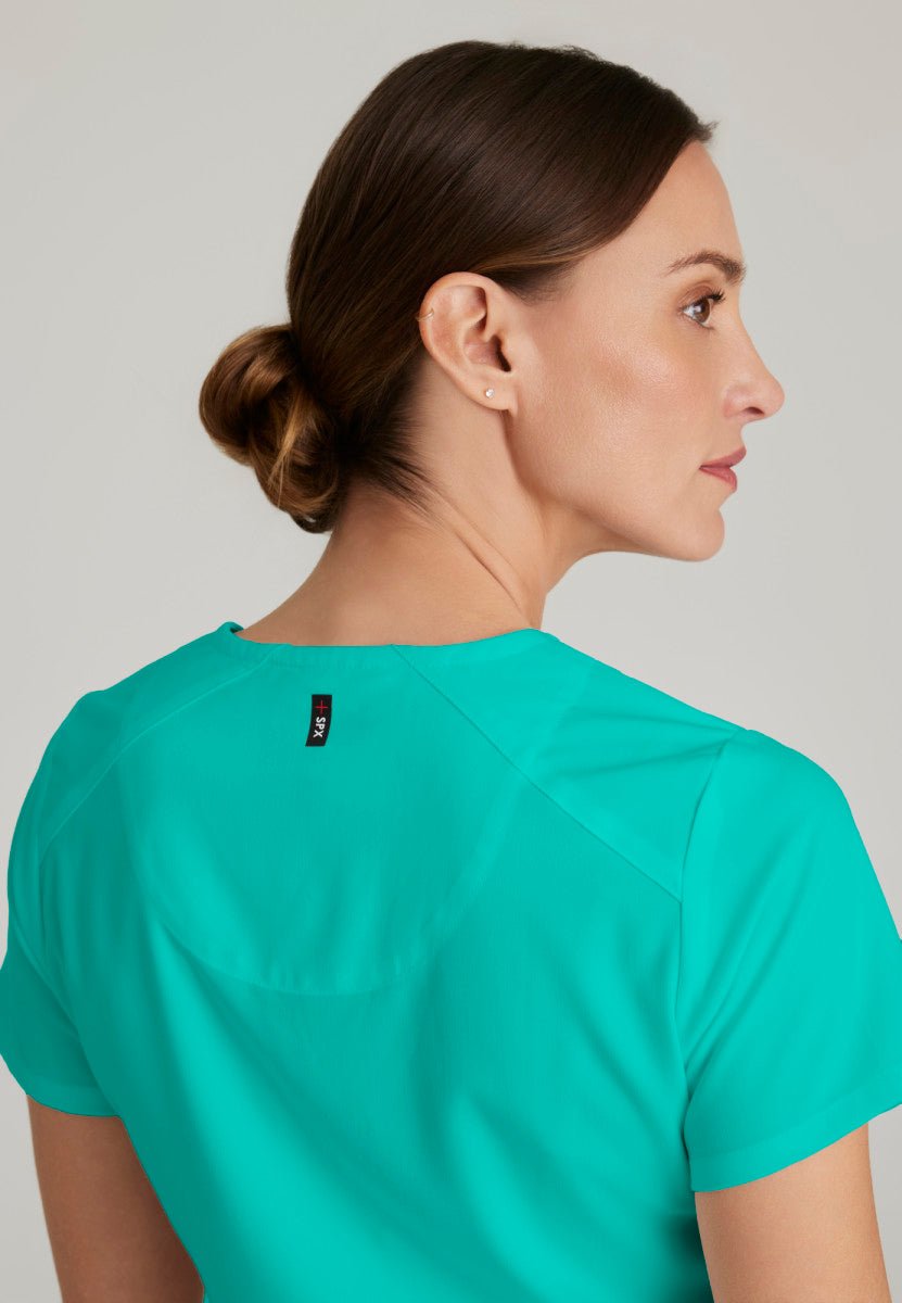 Emma 4 - Pocket Scrub TopGrey's Anatomy Spandex StretchGRST011-ALPINEAQUA-XXS