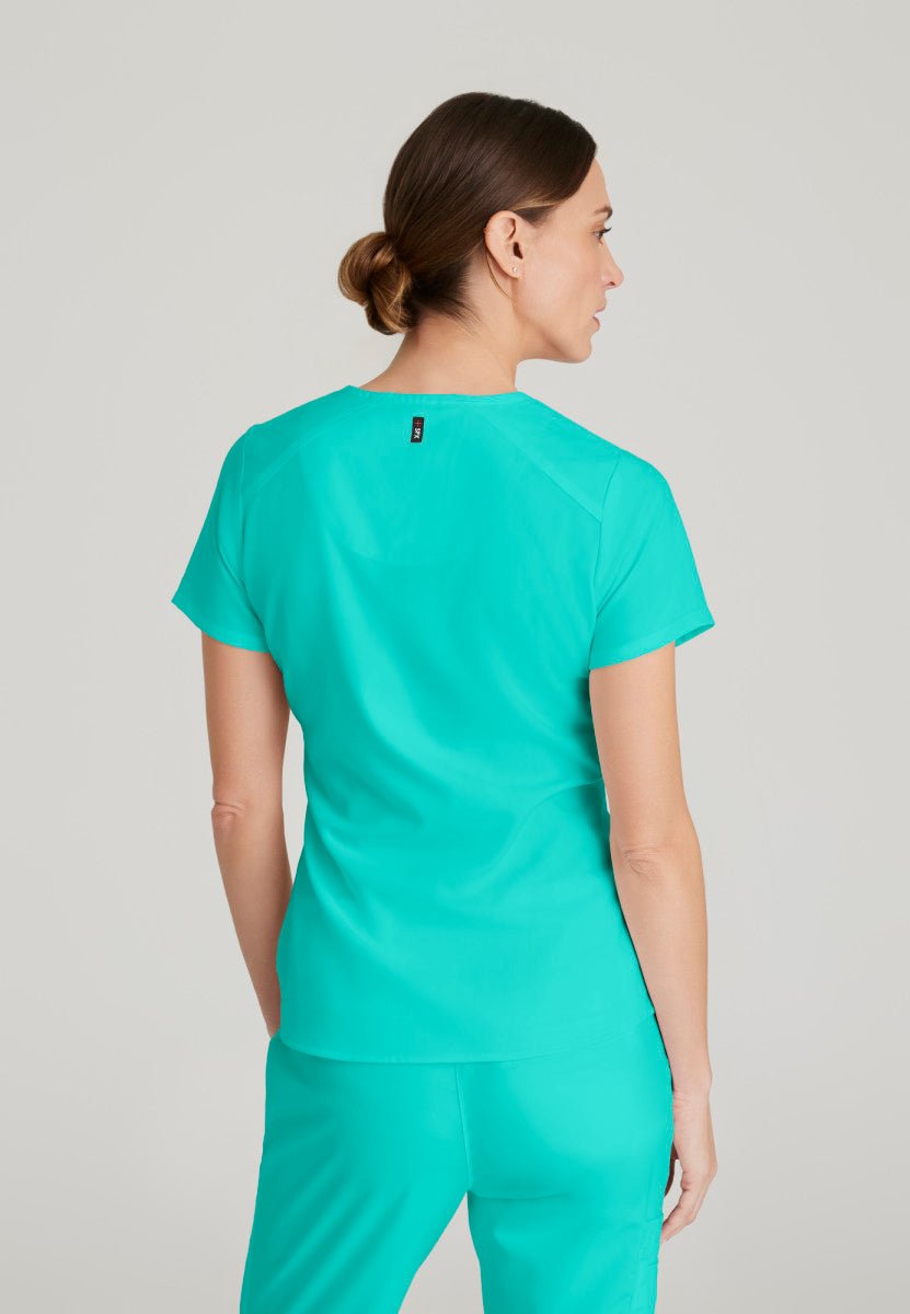Emma 4 - Pocket Scrub TopGrey's Anatomy Spandex StretchGRST011-ALPINEAQUA-XXS