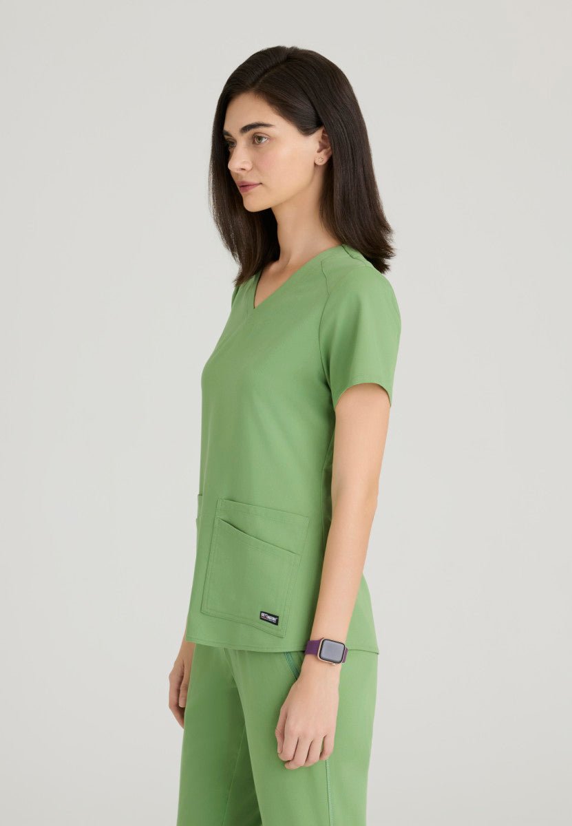 Emma 4 - Pocket Scrub TopGrey's Anatomy Spandex StretchGRST011-BASIL-XXS