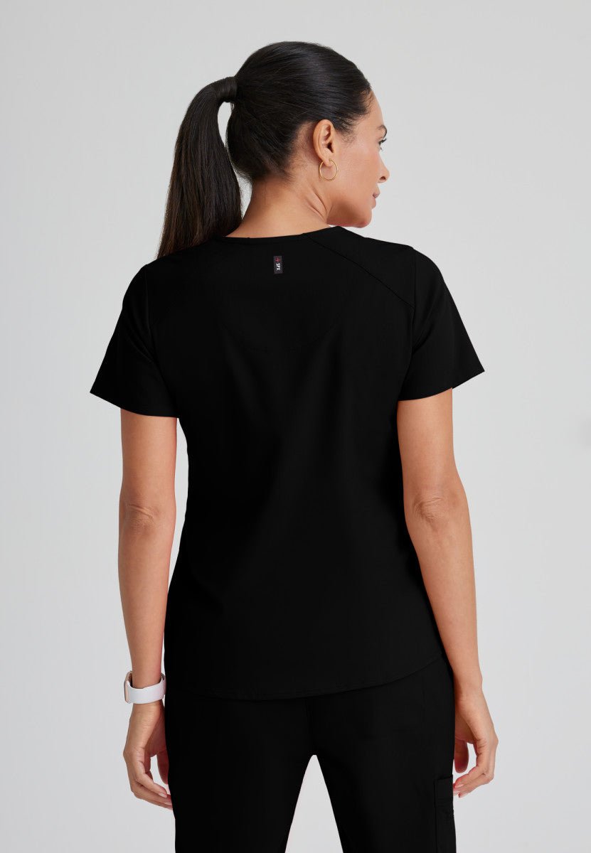 Emma 4 - Pocket Scrub TopGrey's Anatomy Spandex StretchGRST011-BLACK-XXS
