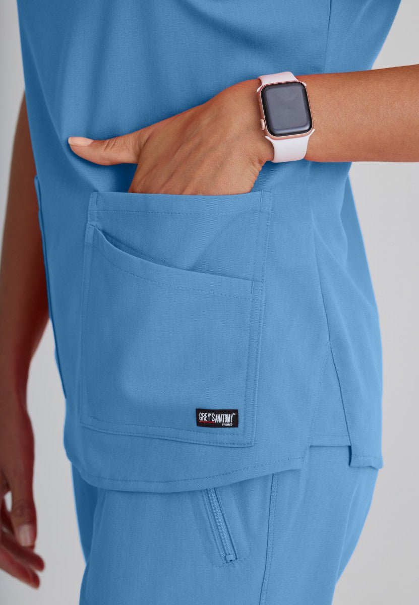 Emma 4 - Pocket Scrub TopGrey's Anatomy Spandex StretchGRST011-CEIL-XXS