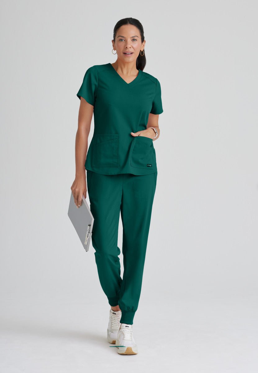 Emma 4 - Pocket Scrub TopGrey's Anatomy Spandex StretchGRST011-HUNTER-XXS