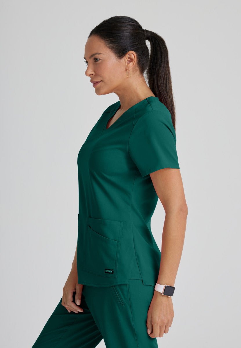 Emma 4 - Pocket Scrub TopGrey's Anatomy Spandex StretchGRST011-HUNTER-XXS