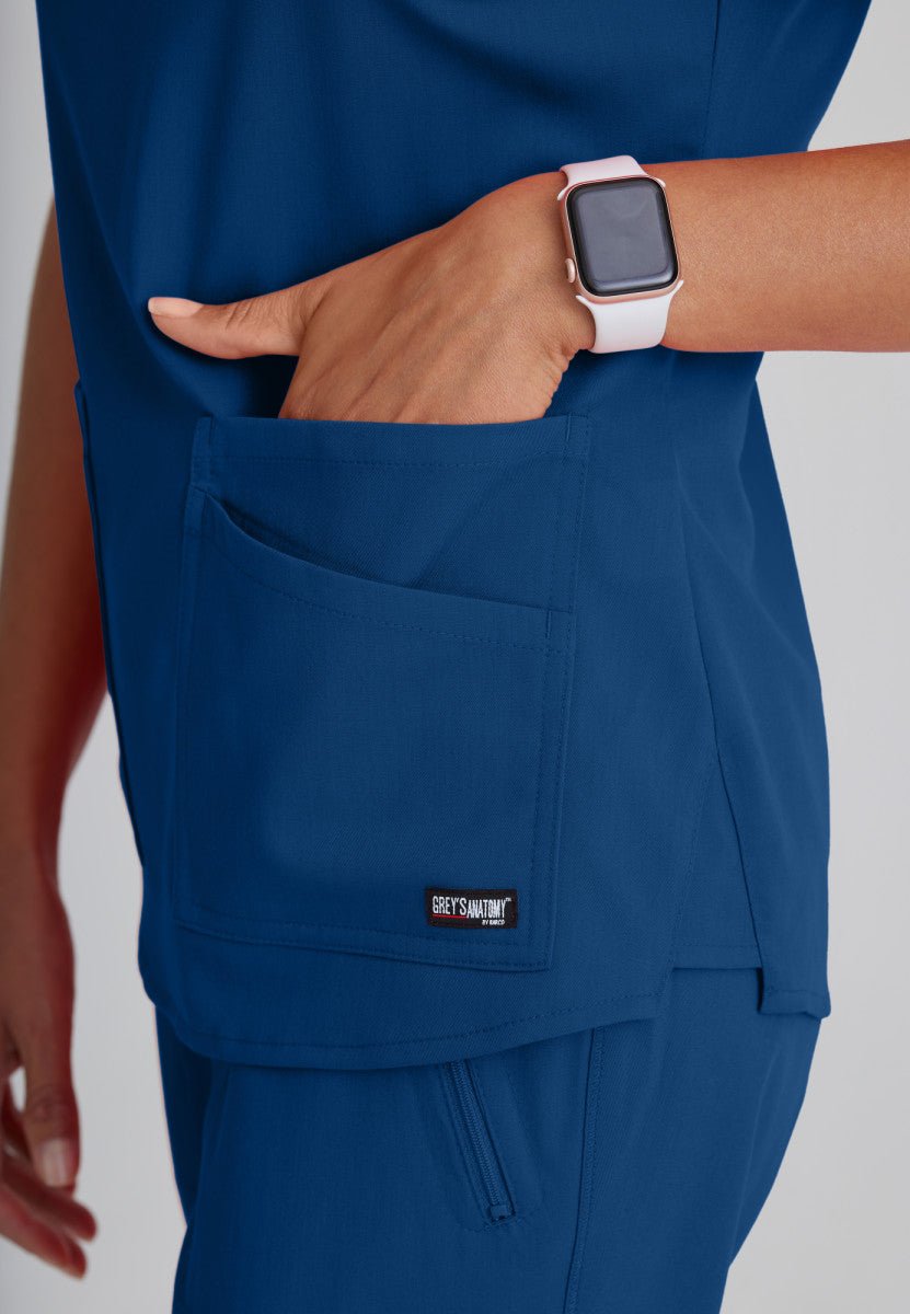 Emma 4 - Pocket Scrub TopGrey's Anatomy Spandex StretchGRST011-INDIGO-XXS