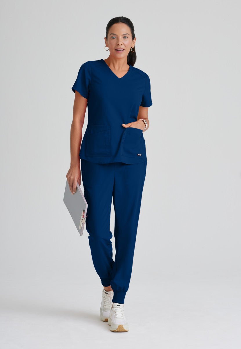 Emma 4 - Pocket Scrub TopGrey's Anatomy Spandex StretchGRST011-INDIGO-XXS