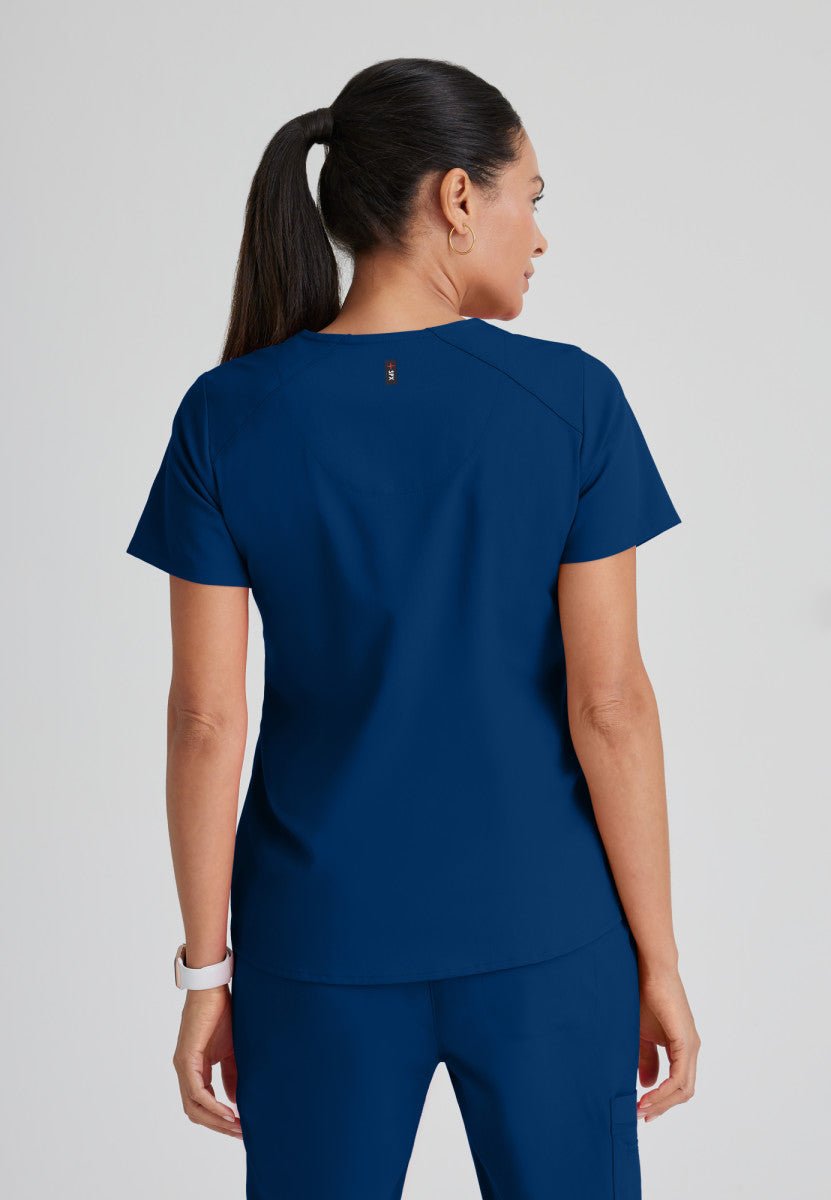 Emma 4 - Pocket Scrub TopGrey's Anatomy Spandex StretchGRST011-INDIGO-XXS