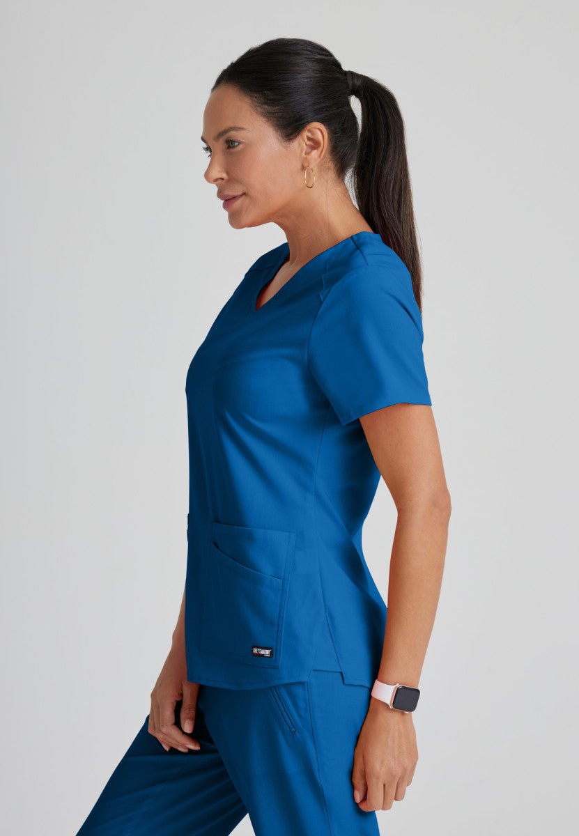 Emma 4 - Pocket Scrub TopGrey's Anatomy Spandex StretchGRST011-ROYAL-XXS