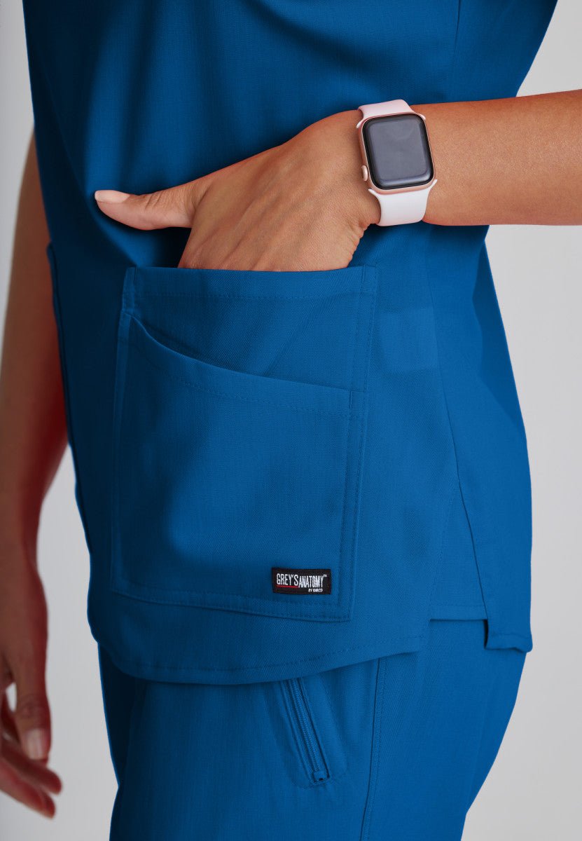 Emma 4 - Pocket Scrub TopGrey's Anatomy Spandex StretchGRST011-ROYAL-XXS