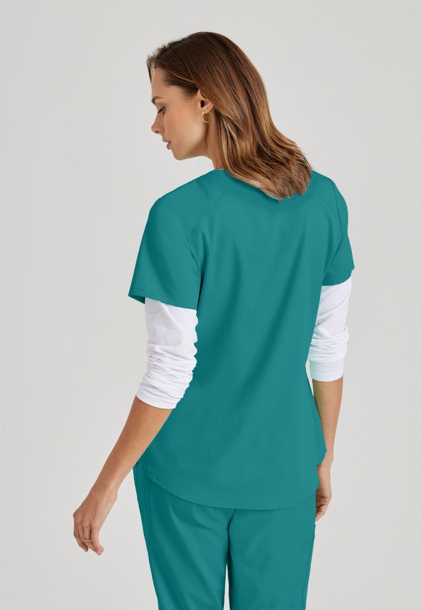 Emma 4 - Pocket Scrub TopGrey's Anatomy Spandex StretchGRST011-TEAL-XXS