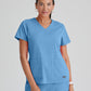 Grey's Anatomy Emma Top - 4 Pocket Scrub Top in Classic Colors Women's Scrub Top Grey's Anatomy Spandex Stretch Ceil Blue XXS 