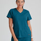 Grey's Anatomy Emma Top - 4 Pocket Scrub Top in Classic Colors Women's Scrub Top Grey's Anatomy Spandex Stretch Bahama/Caribbean Blue XXS 
