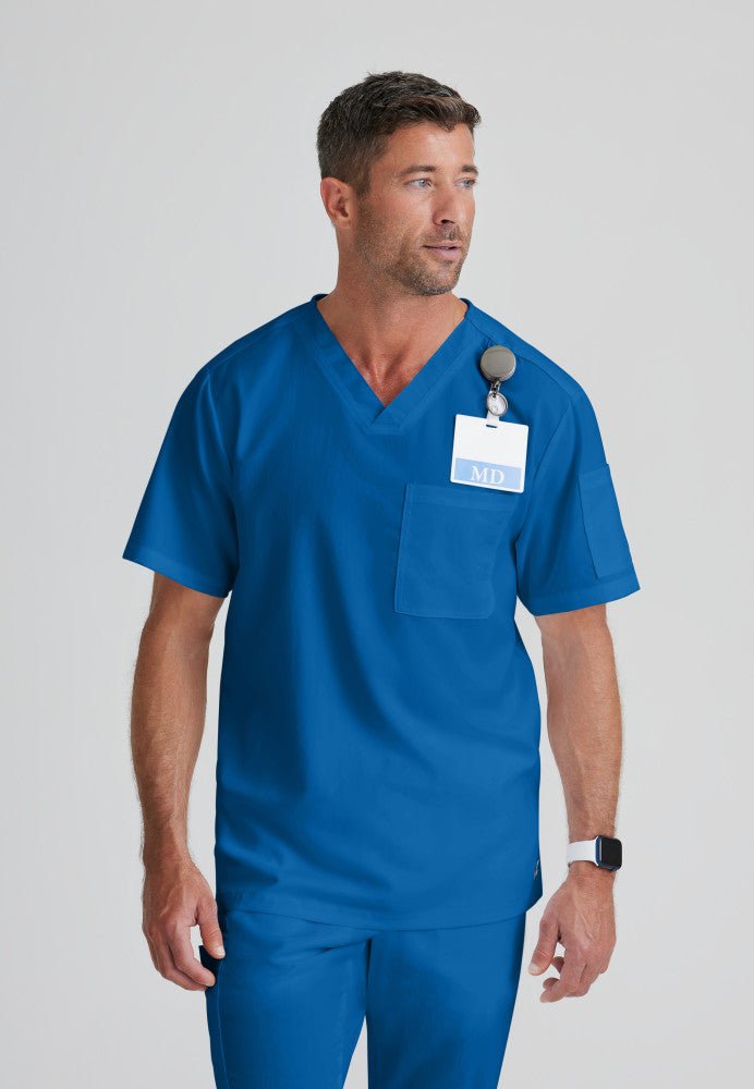 Evan 2 - Pocket Scrub TopGrey's Anatomy ClassicGRT091-ROYAL-XS