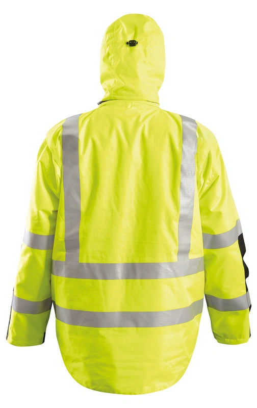 3-in-1 Black Bottom Rip Stop Flannel High Vis Parka Jacket High Vis Parka OccuNomix